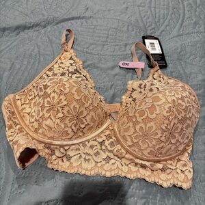 Maidenform Lace Floral Bra - Brown